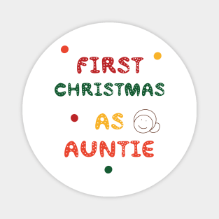 First Christmas AS Auntie Holiday Thanksgiving Magnet